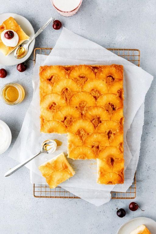 Pineapple Upside-Down White Cake