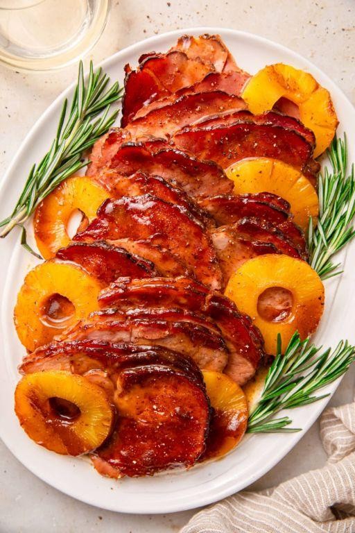 Pineapple and Brown Sugar Glazed Ham