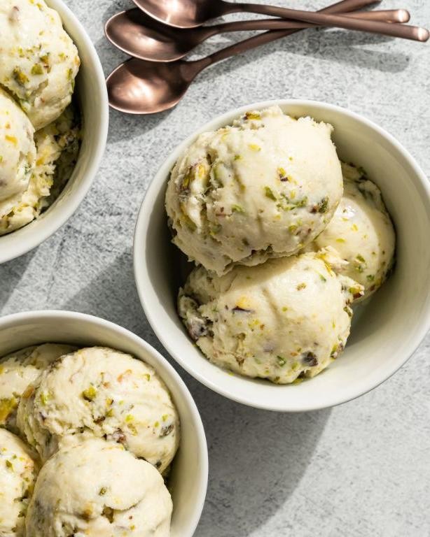 Pistachio Almond Ice Cream Balls