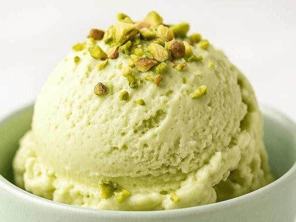 Pistachio Butter Drizzled Ice Cream