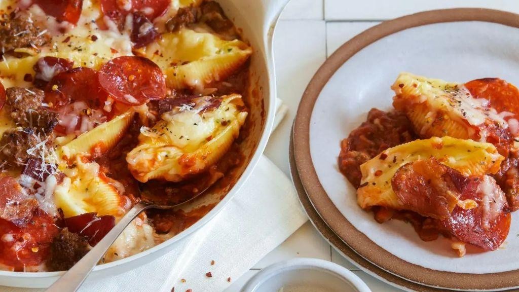 Pizza Sauce Infused Stuffed Shells