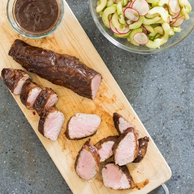 Pluot Glazed Pork Tenderloin