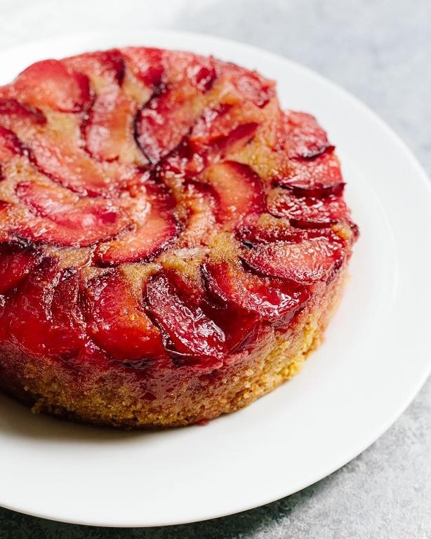 Pluot Upside-Down Cake