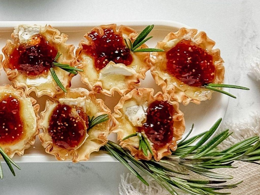 Pluot and Brie Phyllo Cups