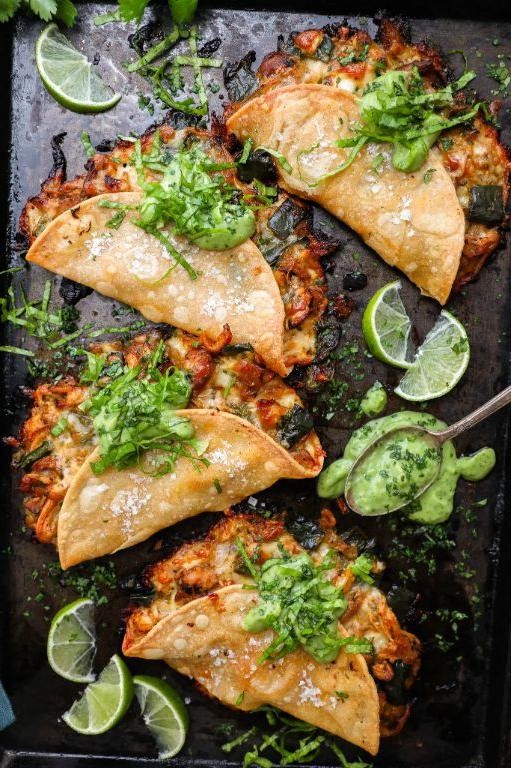 Poblano Pepper and Chicken Tacos