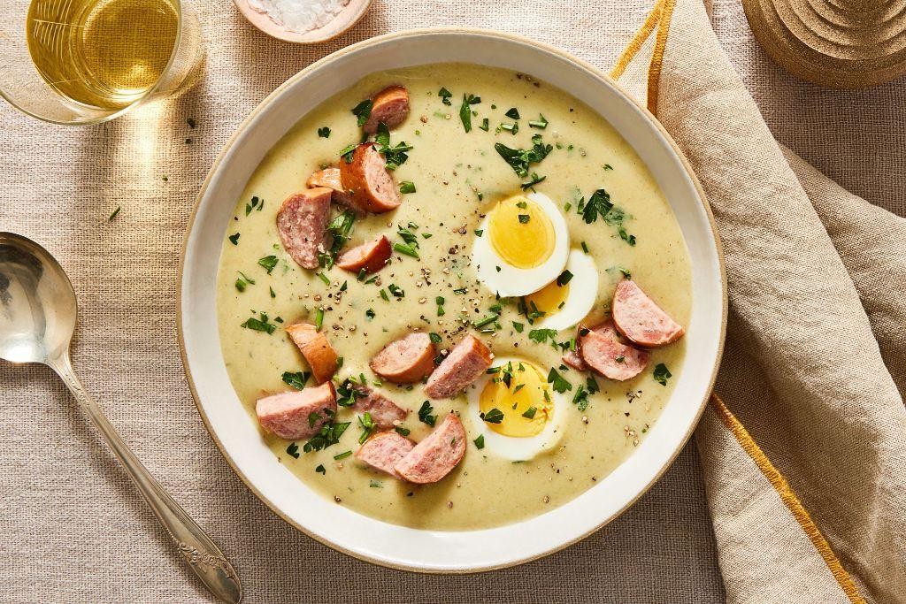 Polish White Borscht with Sausage