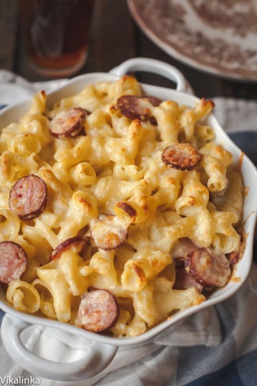 Polska Kielbasa Macaroni and Cheese Bake