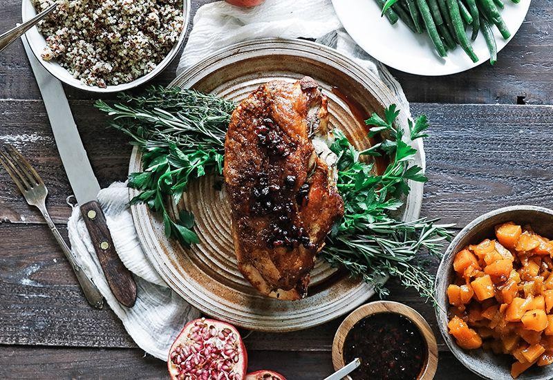 Pomegranate Balsamic Roasted Turkey