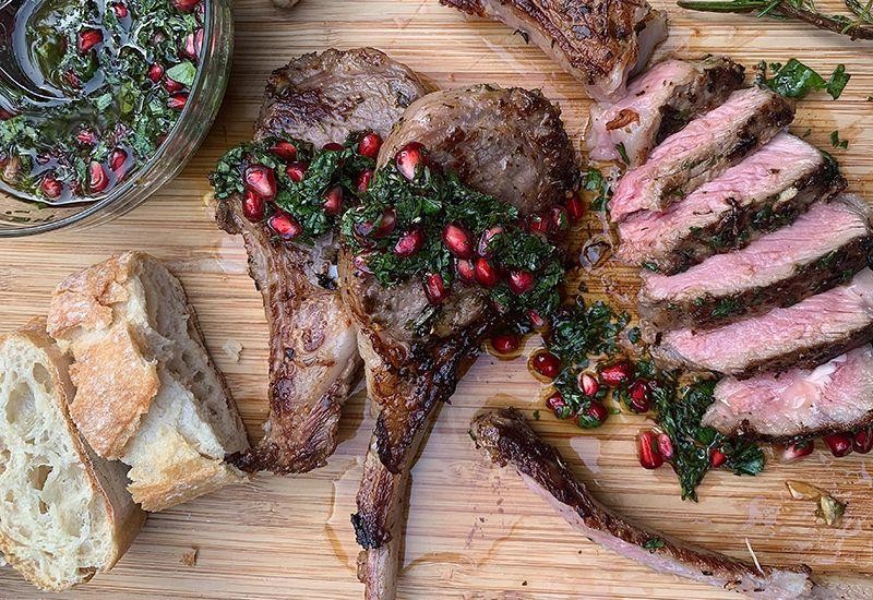 Pomegranate Marinated Lamb Chops