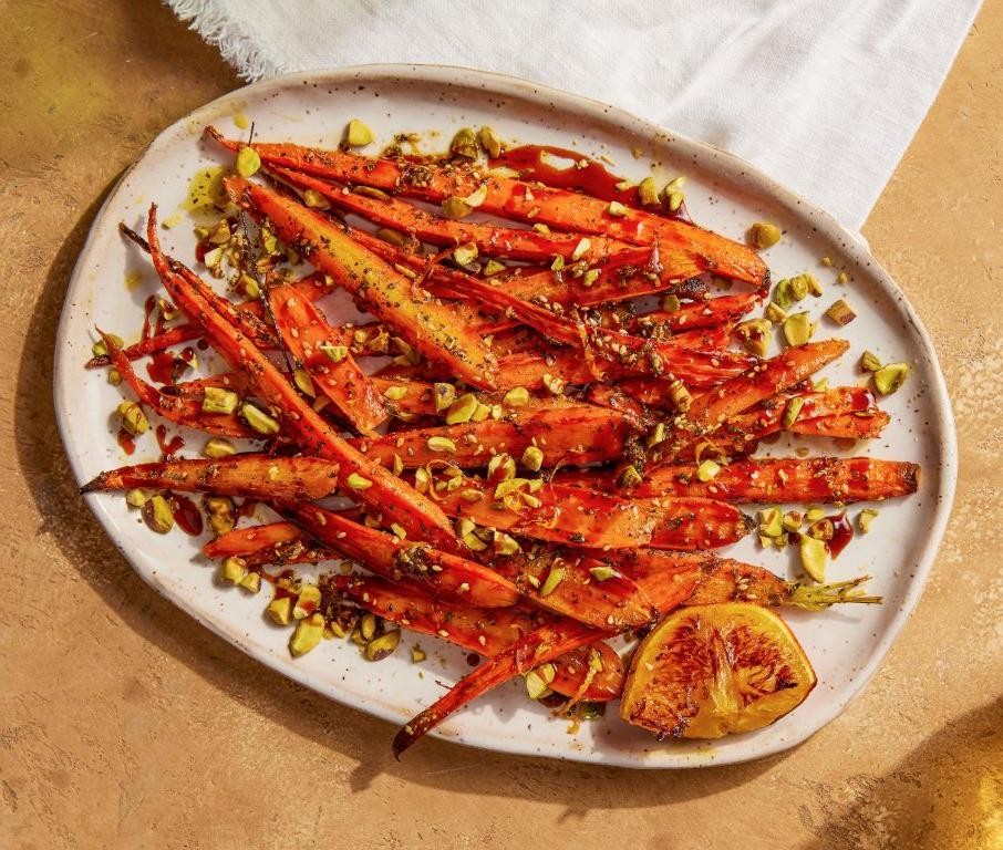 Pomegranate Molasses Roasted Carrots