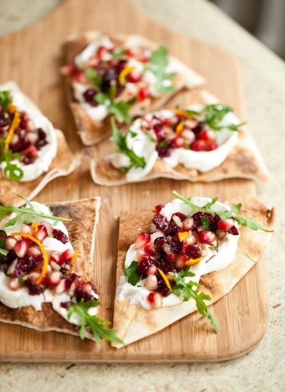 Pomegranate and Arugula Flatbread