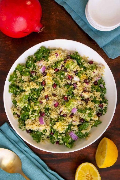 Pomegranate and Quinoa Superfood Kale Salad