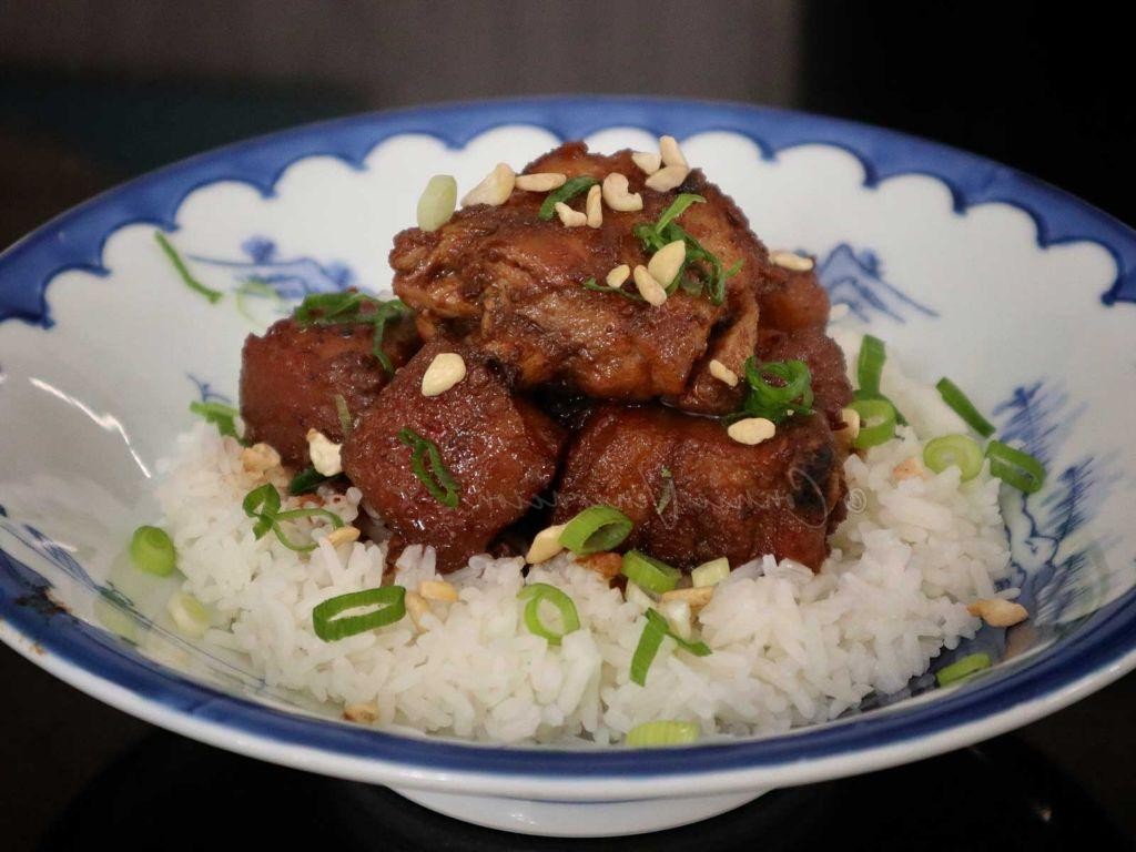 Pork Adobo with Spicy Peanut Sauce