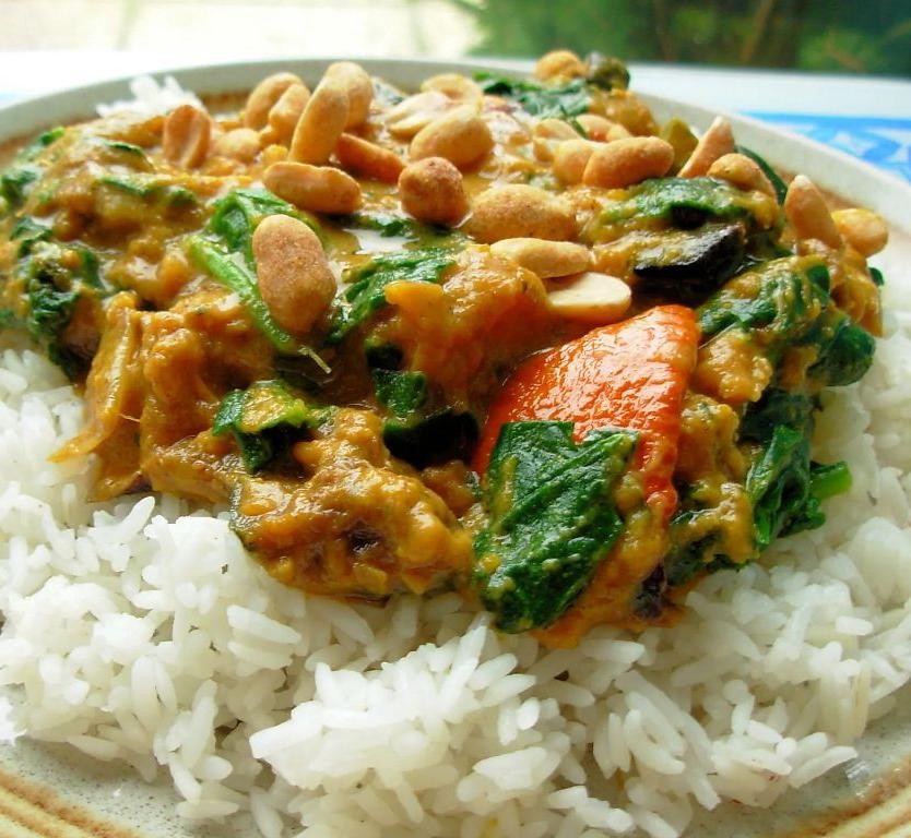 Pork Curry with Pumpkin and Spinach