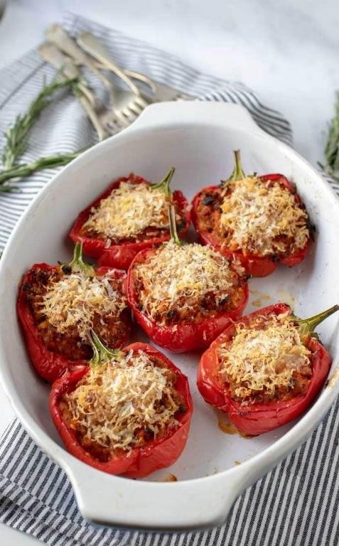 Pork Mince Stuffed Bell Peppers