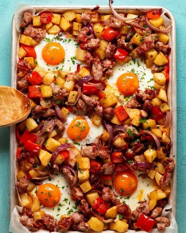 Pork Sausage and Baked Bean Hash