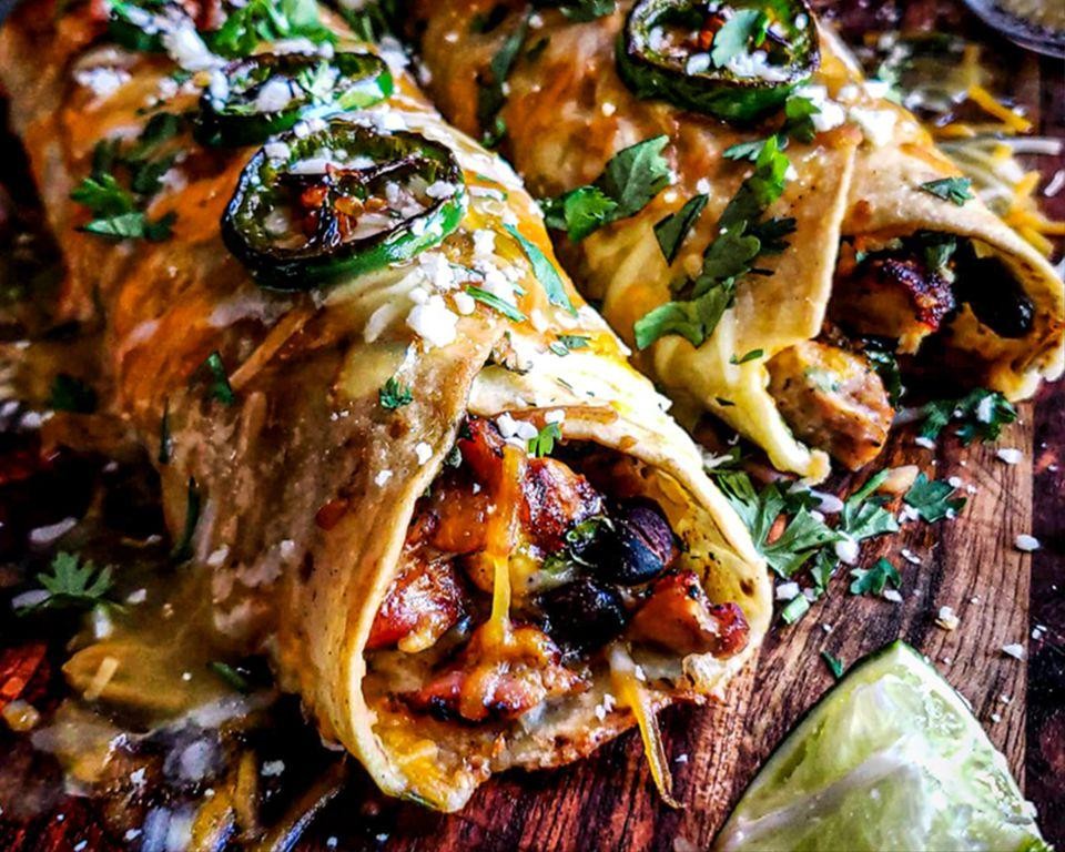 Pork and Black Bean Enchiladas