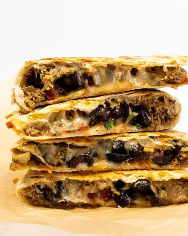 Pork and Black Bean Quesadillas