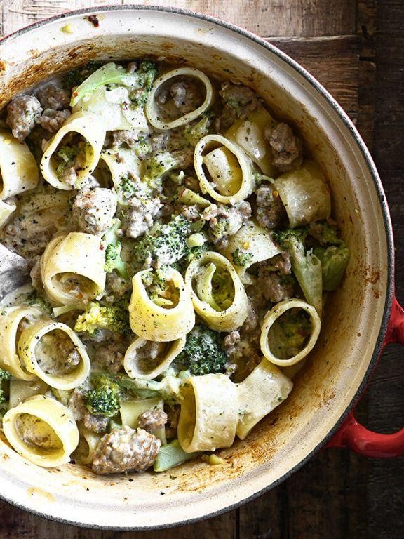 Pork and Broccoli Alfredo