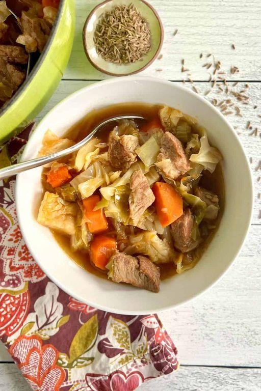 Pork and Cabbage Stew with Dill