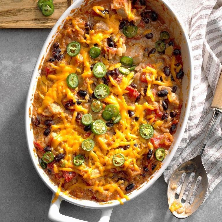 Pork and Green Chili Layered Casserole