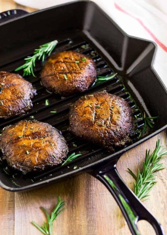 Port-Marinated Grilled Mushrooms
