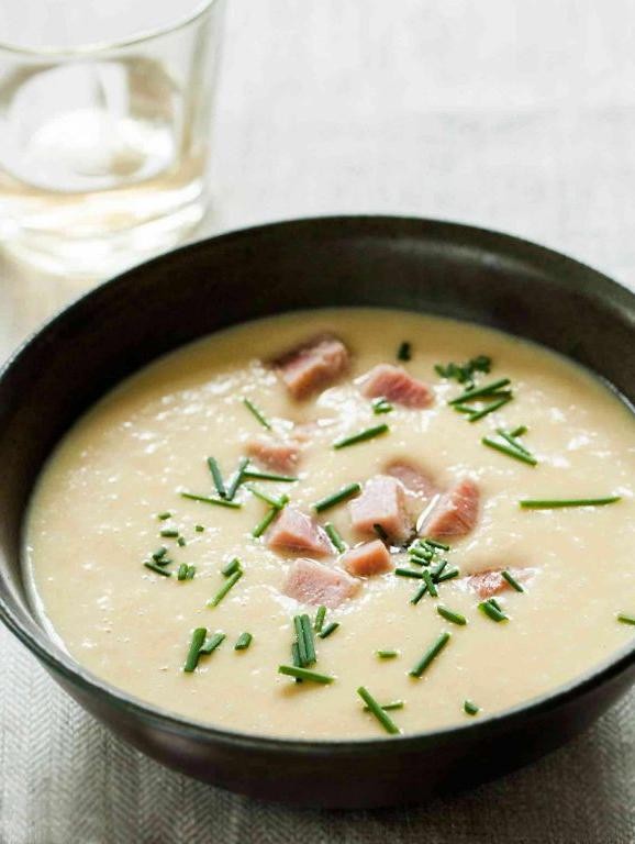 Potato Leek Soup with Ham