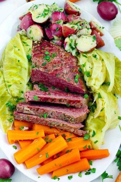 Pressure Cooker Corned Beef and Buttered Cabbage