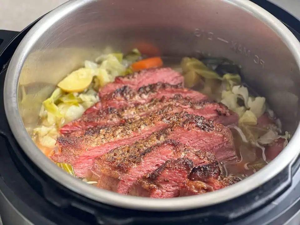 Pressure Cooker Corned Beef and Cabbage Stew