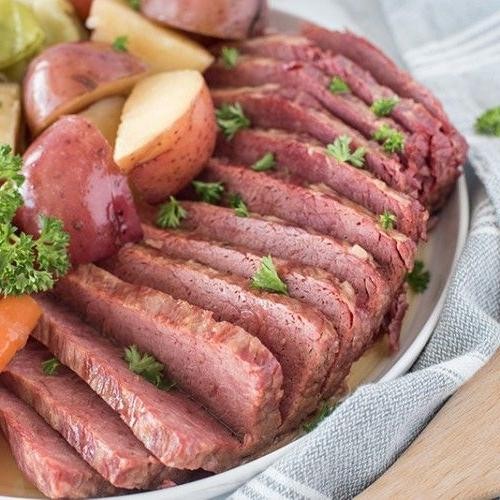 Pressure Cooker Corned Beef with Honeyed Cabbage