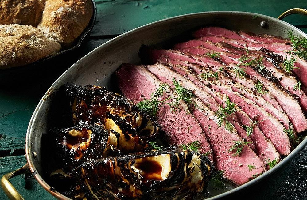 Pressure Cooker Corned Beef with Smoky Cabbage