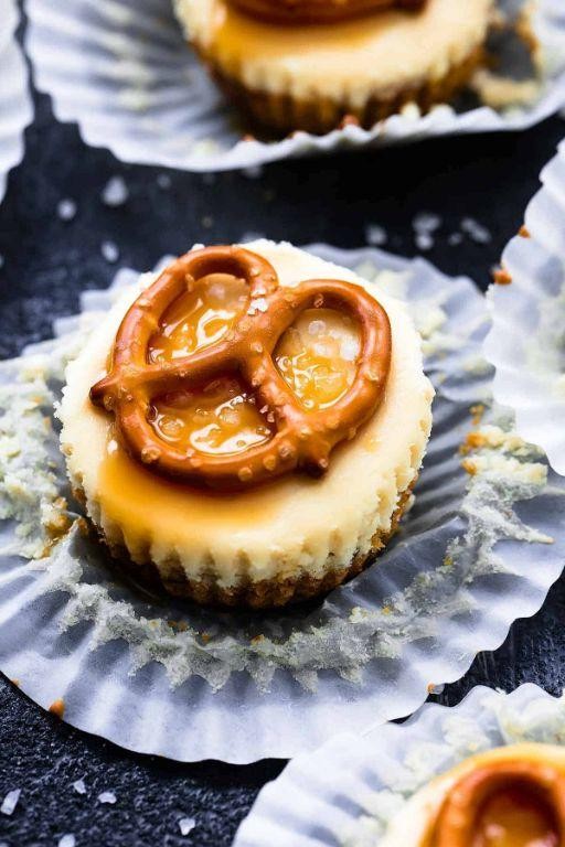 Pretzel Caramel Cheesecake Bites