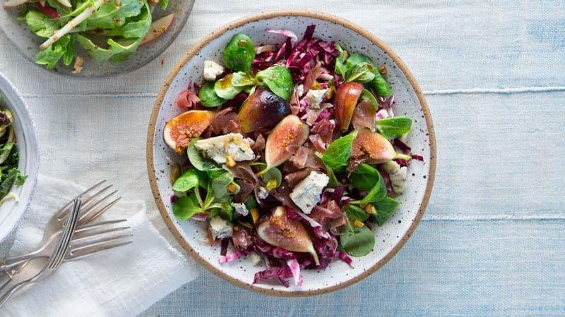 Prosciutto and Fig Salad with Balsamic Drizzle