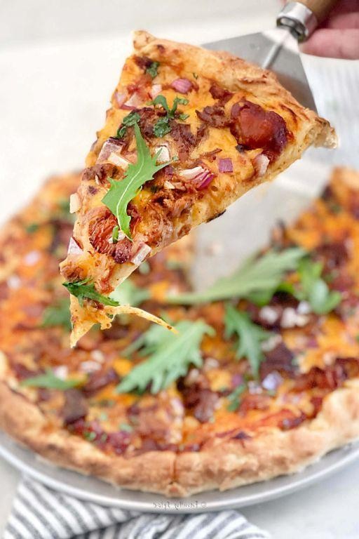 Pulled Pork Pizza with Red Onions and Cilantro