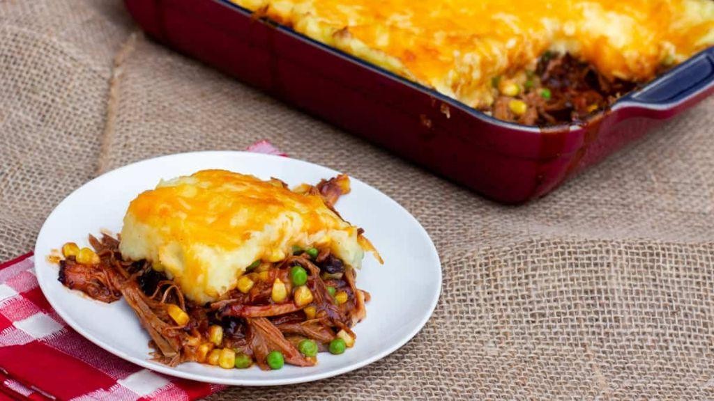 Pulled Pork Shepherd’s Pie with Cheddar Mash