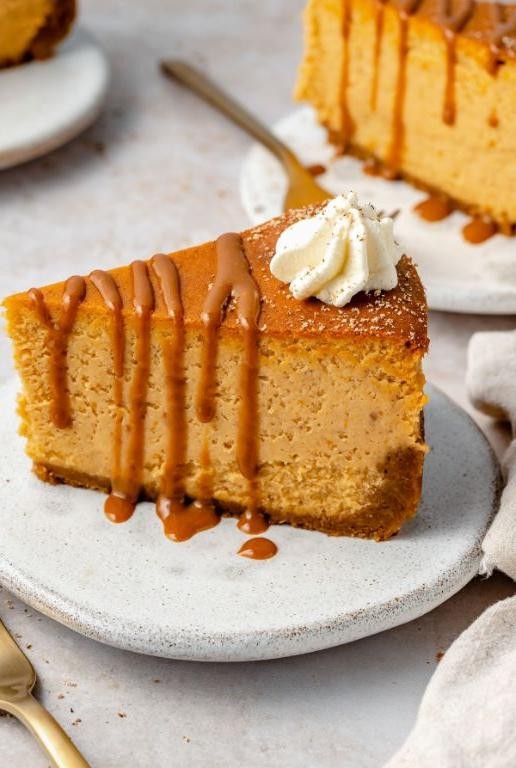 Pumpkin Cheesecake with Gingersnap Crust