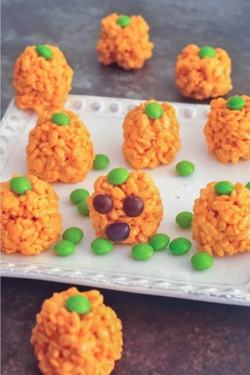 Pumpkin Patch Rice Krispie Bars