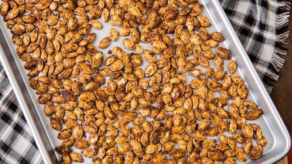Pumpkin Pie Spiced Roasted Seeds