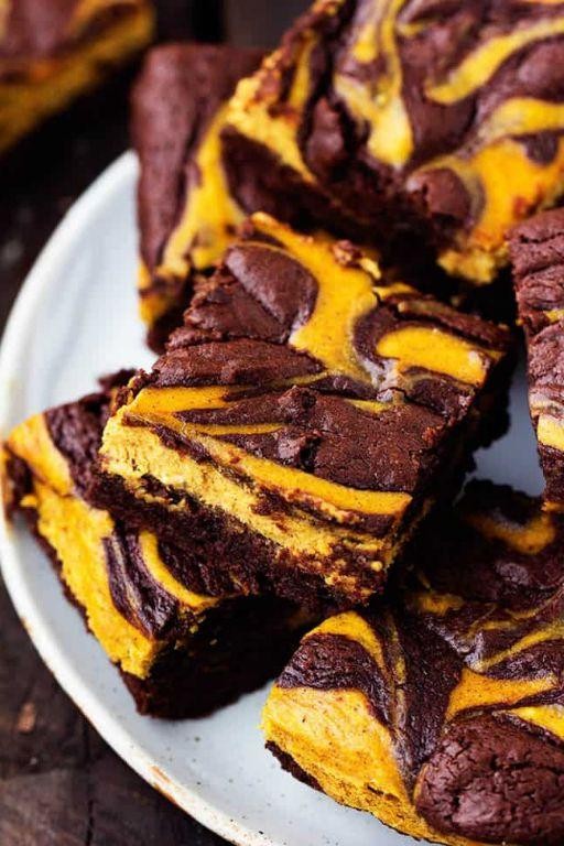 Pumpkin Spice Cheesecake Brownies
