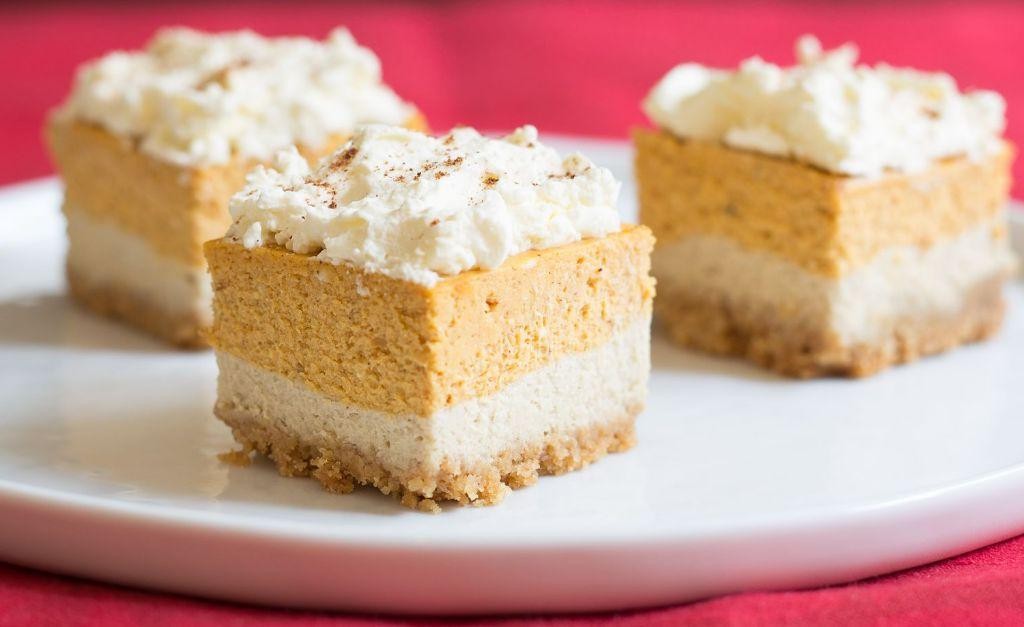 Pumpkin Spice Latte Cheesecake Bars