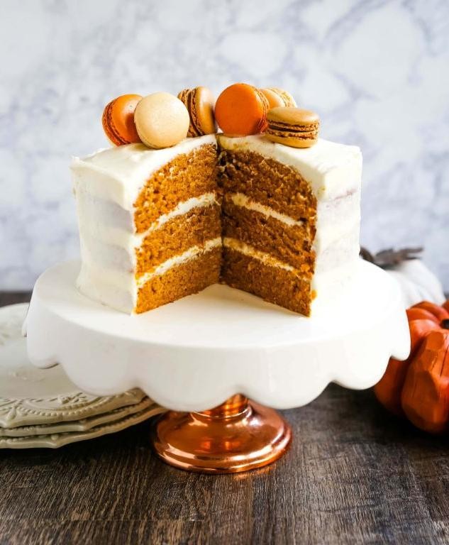 Pumpkin Spice Layer Cake with Cream Cheese Frosting