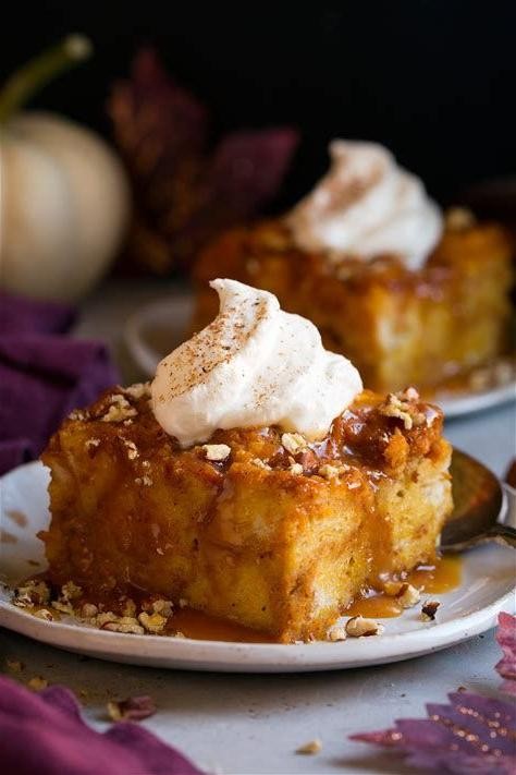 Pumpkin Spiced Apple Bread Pudding