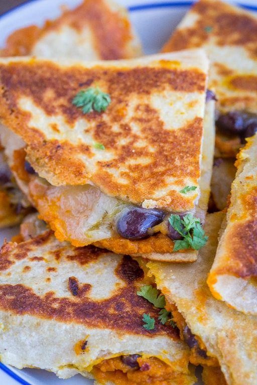 Pumpkin and Black Bean Quesadillas