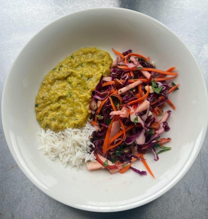Purple Cabbage and Red Lentil Curry