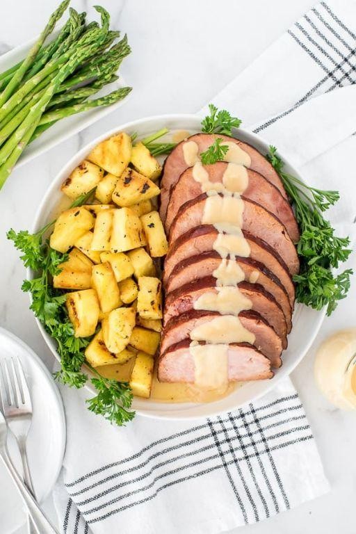 Quick BBQ Instant Pot Ham with Mustard Sauce