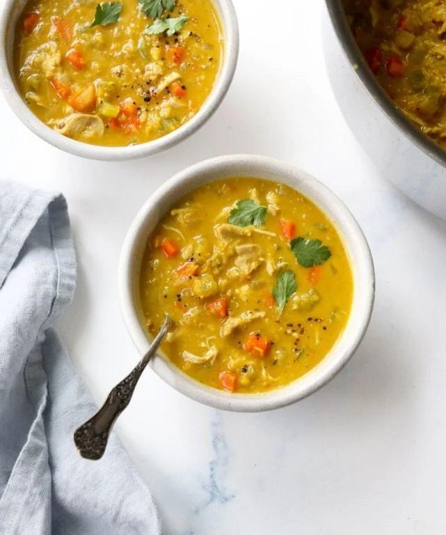 Quick Curried Chicken Soup