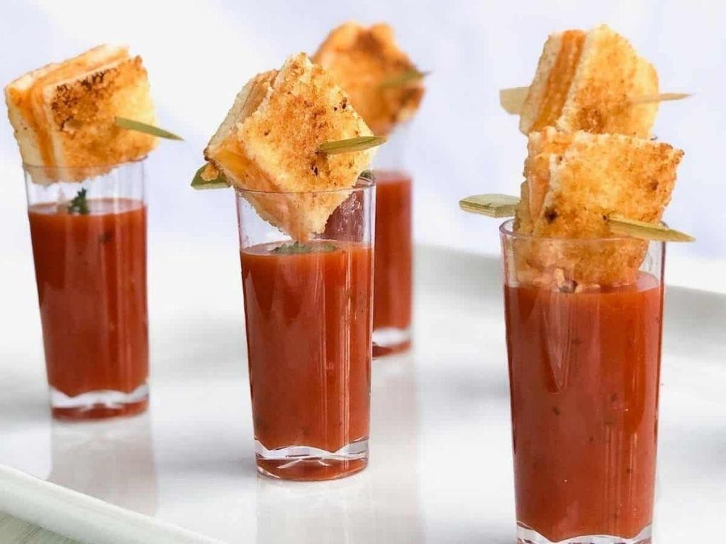 Quick Grilled Cheese and Tomato Bites