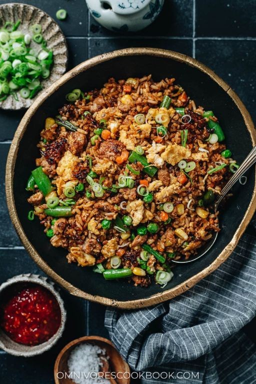 Quick Ground Pork Fried Rice