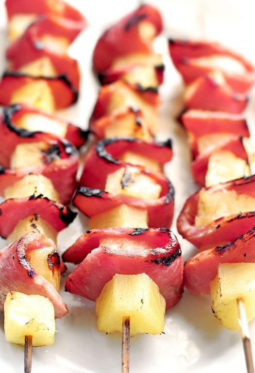 Quick Ham and Pineapple Skewers