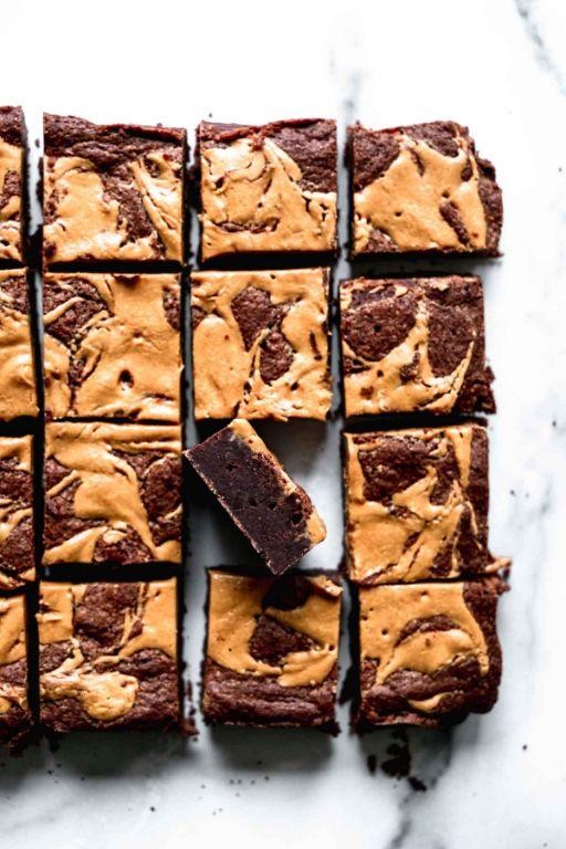 Quick Peanut Butter Swirl Brownies